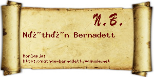 Náthán Bernadett névjegykártya