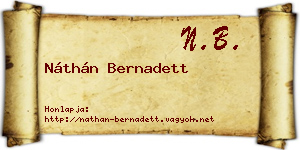 Náthán Bernadett névjegykártya