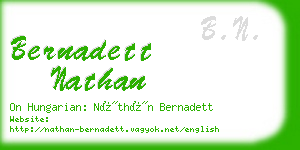 bernadett nathan business card